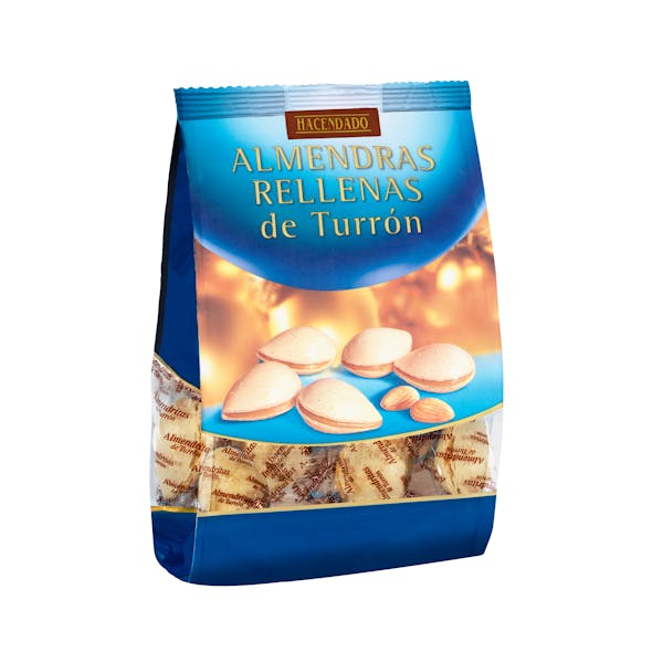 Almendras rellenas de turrón Hacendado mercadona