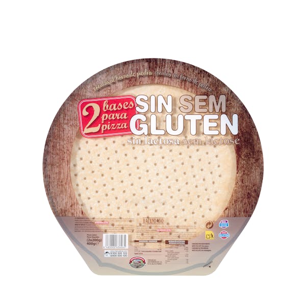 Bases de pizza sin gluten sin lactosa Hacendado ultracongeladas mercadona
