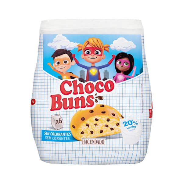 Bollo con pepitas de chocolate Choco Buns mercadona