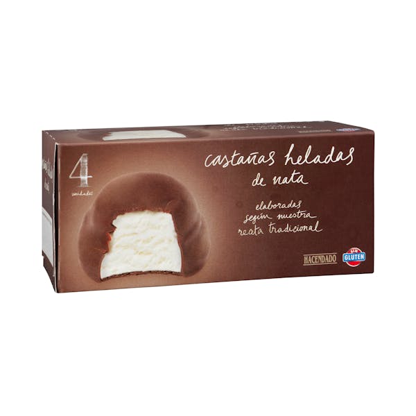 Castañas heladas de nata Hacendado mercadona