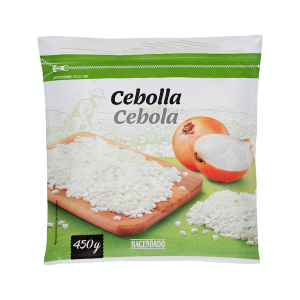Cebolla troceada Hacendado ultracongelada mercadona