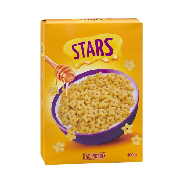Cereales estrellas de maíz Stars Hacendado con miel mercadona
