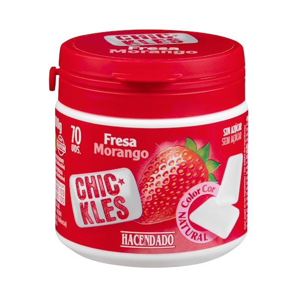 Chicle fresa gragea Hacendado mercadona
