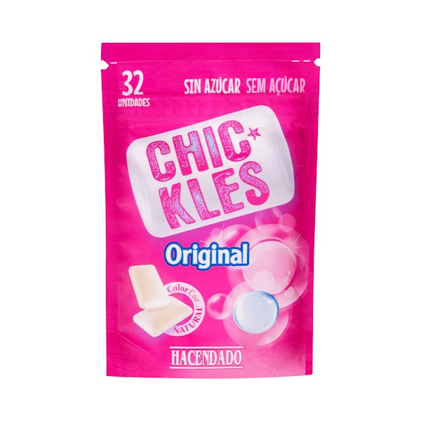 Chicle original sabor frutas gragea Hacendado mercadona