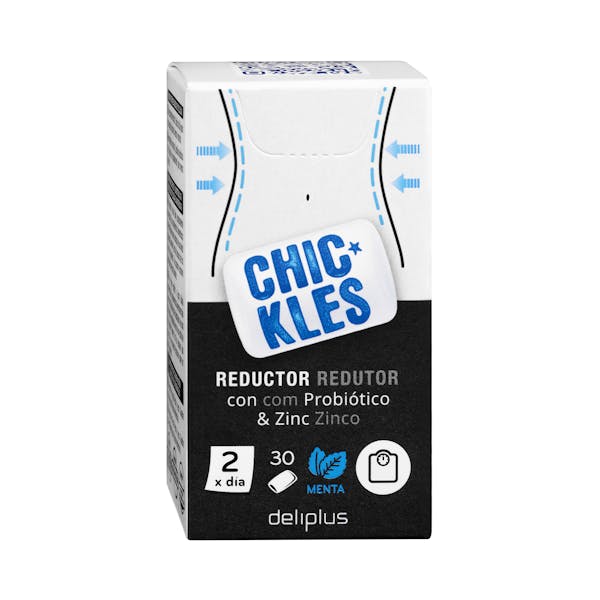 Chicle reductor con zinc y probiótico Deliplus sabor menta suave gragea mercadona