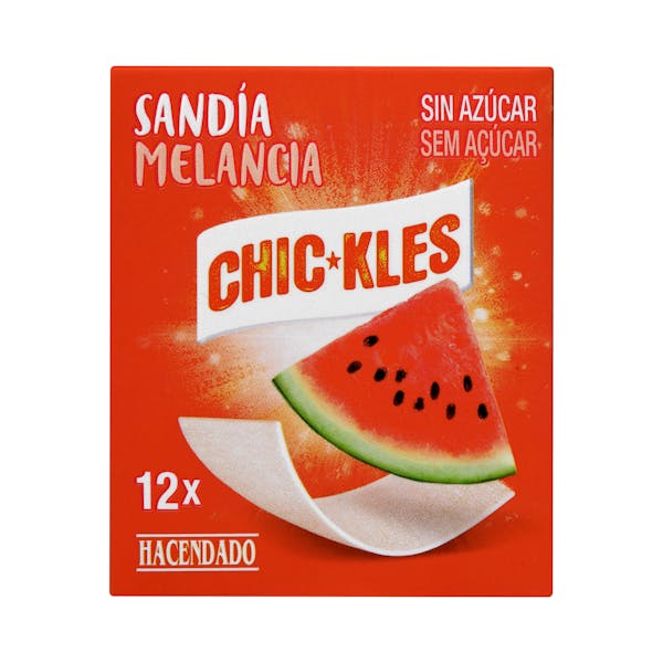 Chicle sandía lámina Hacendado mercadona