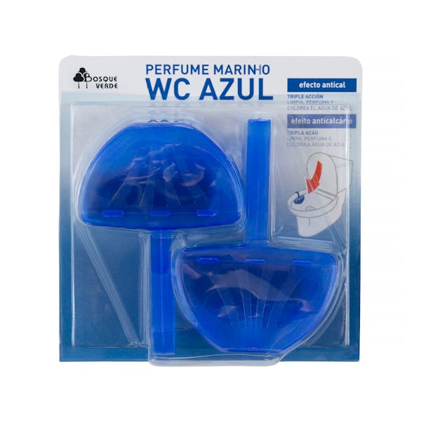 Colgador WC Azul perfume marino Bosque Verde mercadona