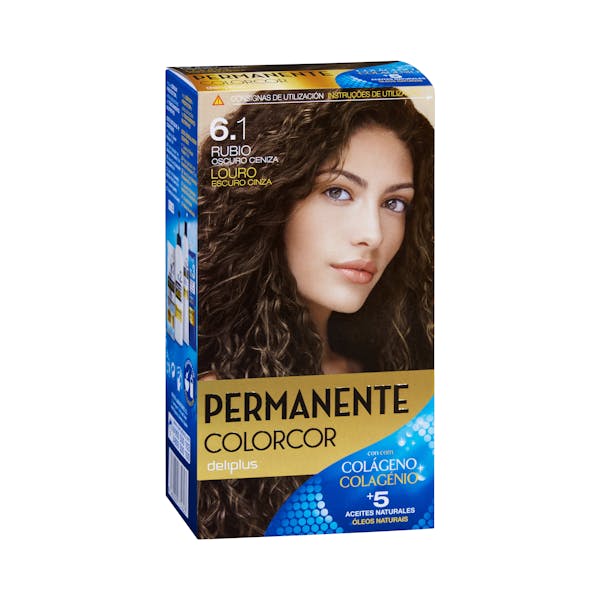 Coloración permanente 6.1 rubio oscuro ceniza Deliplus mercadona