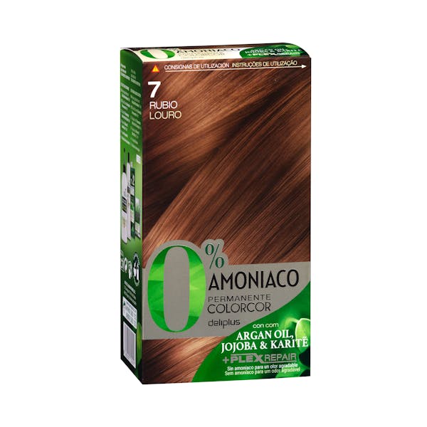 Coloración permanente 7 rubio Deliplus 0% amoníaco mercadona