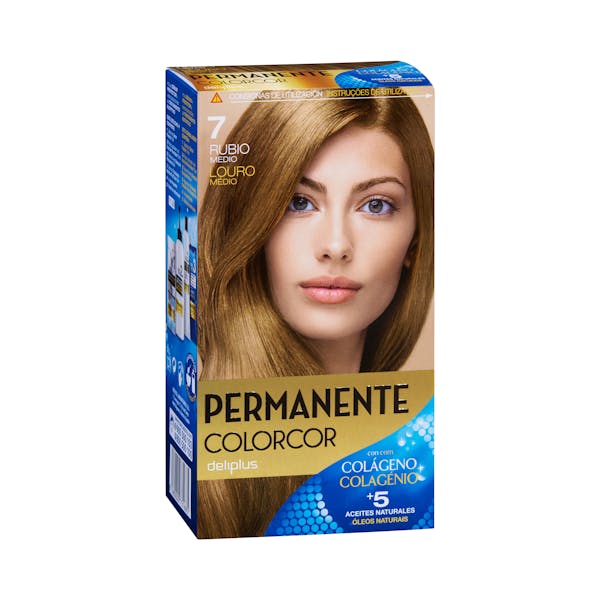 Coloración permanente 7 rubio medio Deliplus mercadona