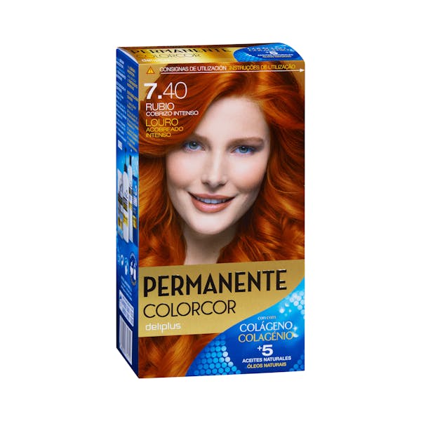 Coloración permanente 7.40 rubio cobrizo intenso Deliplus mercadona