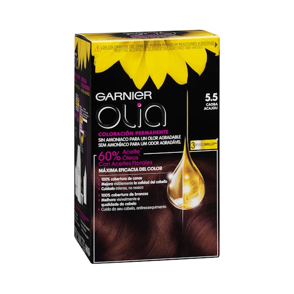 Coloración permanente sin amoníaco Garnier 5.5 caoba mercadona