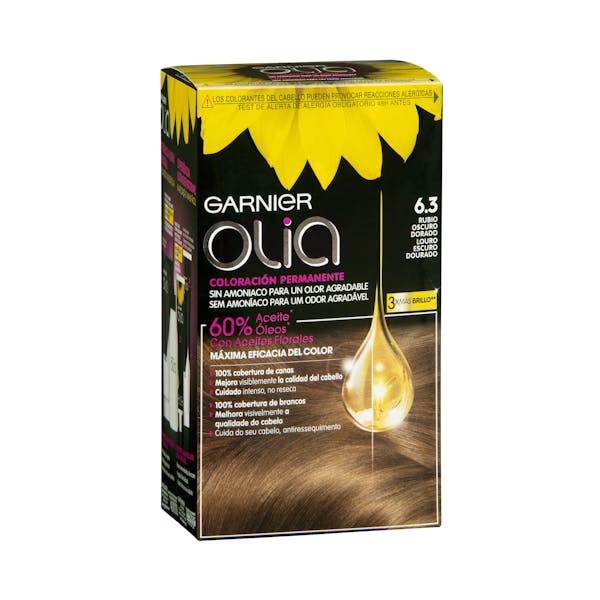 Coloración permanente sin amoníaco Garnier 6.3 rubio oscuro dorado mercadona
