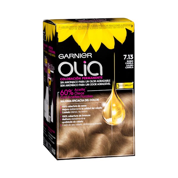 Coloración permanente sin amoníaco Garnier 7.13 rubio canela mercadona