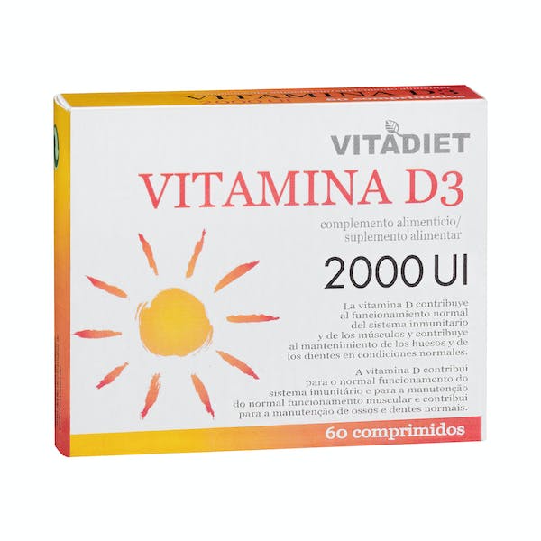 Comprimidos Vitamina D3 2000 ui Vitadiet mercadona