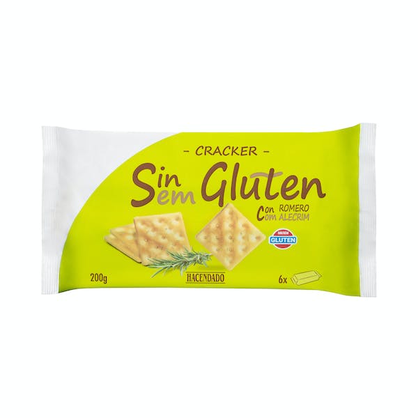 Crackers sin gluten Hacendado con romero mercadona