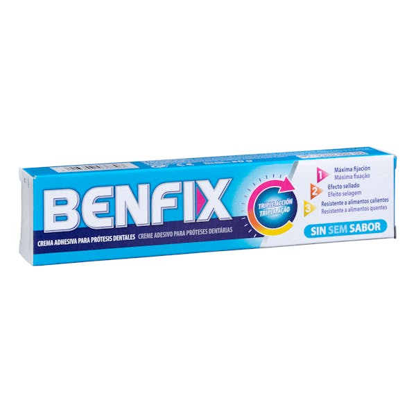 Crema adhesiva para prótesis dentales Benfix sin sabor mercadona