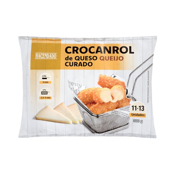 Crocanrol de queso curado Hacendado ultracongelado mercadona