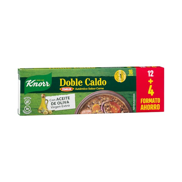 Doble caldo sabor clásico carne Knorr en pastillas mercadona
