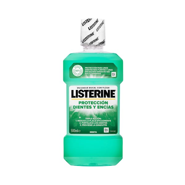Enjuague bucal protección dientes y encías Listerine menta mercadona