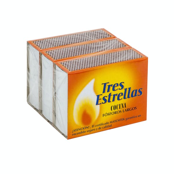 Fósforos de madera largos Tres Estrellas mercadona
