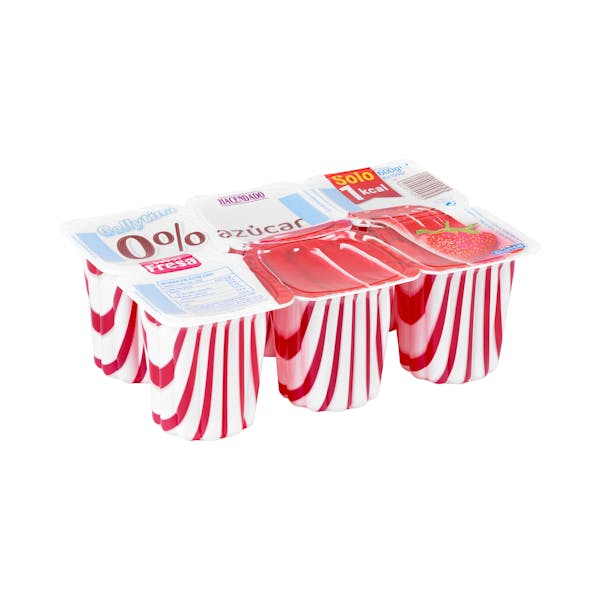 Gelatina 0% azúcar sabor fresa Hacendado mercadona
