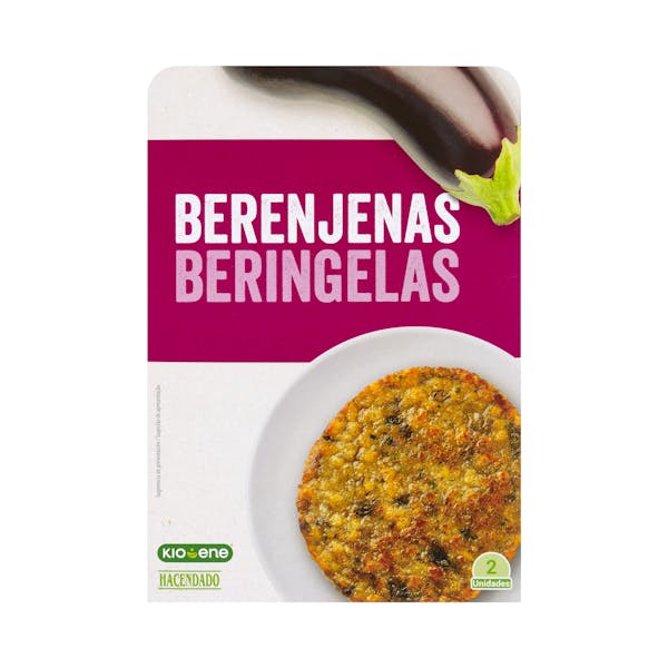 Hamburguesas vegetales Hacendado con berenjenas mercadona