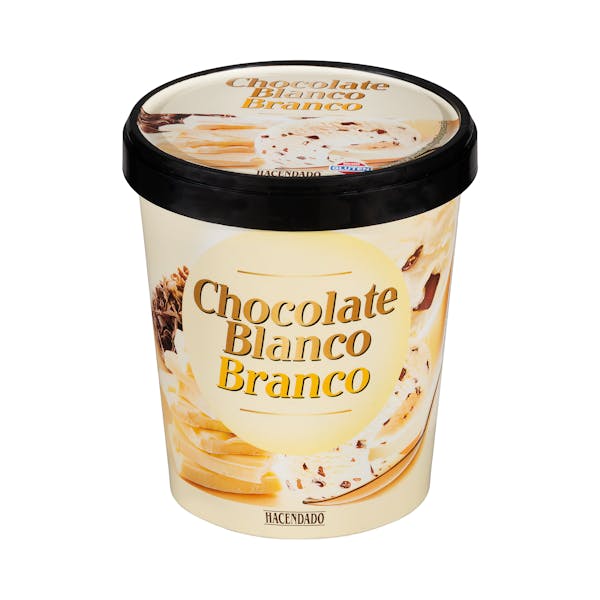 Helado chocolate blanco Hacendado mercadona