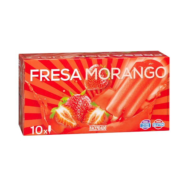 Helado de fresa Hacendado mercadona
