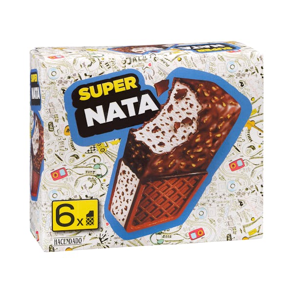 Helado sándwich super nata Hacendado mercadona