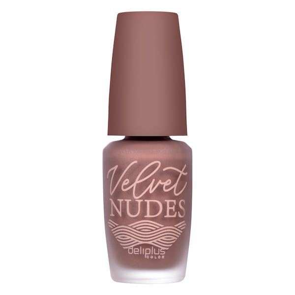 Laca de uñas Velvet Nudes mate satinado Deliplus 145 marrón mercadona