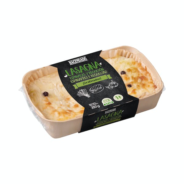 Lasaña de espinacas y requesón Hacendado mercadona