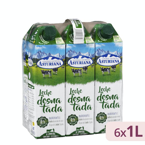 Leche desnatada Asturiana mercadona