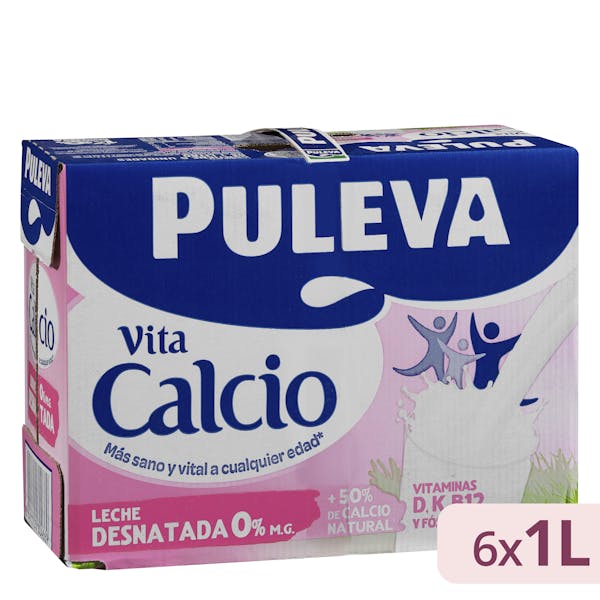 Leche desnatada calcio Puleva mercadona