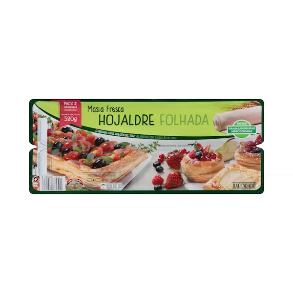 Masa fresca hojaldre Hacendado mercadona