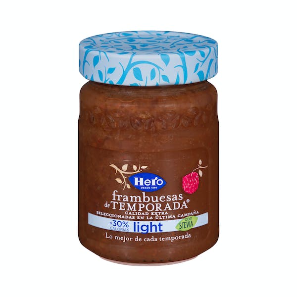 Mermelada frambuesas Hero light con stevia mercadona
