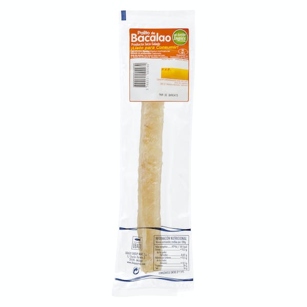 Palito de bacalao seco y salado Ubago mercadona
