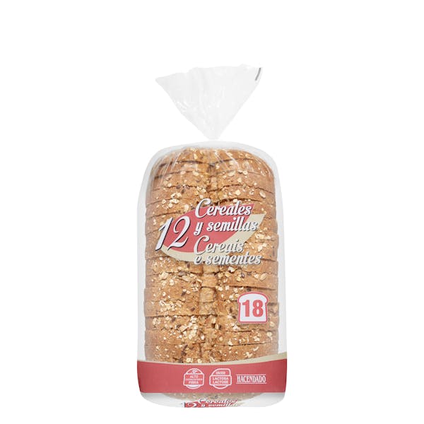 Pan de molde 12 cereales y semillas Hacendado mercadona