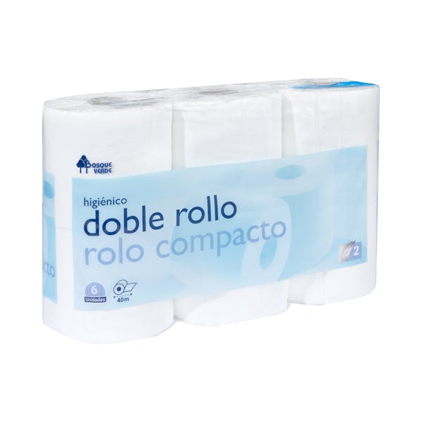 Papel higiénico Doble Rollo Bosque Verde mercadona