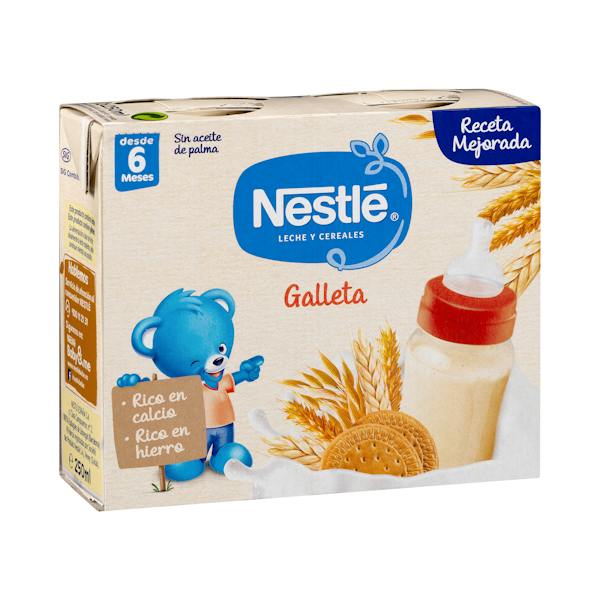 Papilla líquida leche y cereales con galleta Nestlé +6 meses mercadona