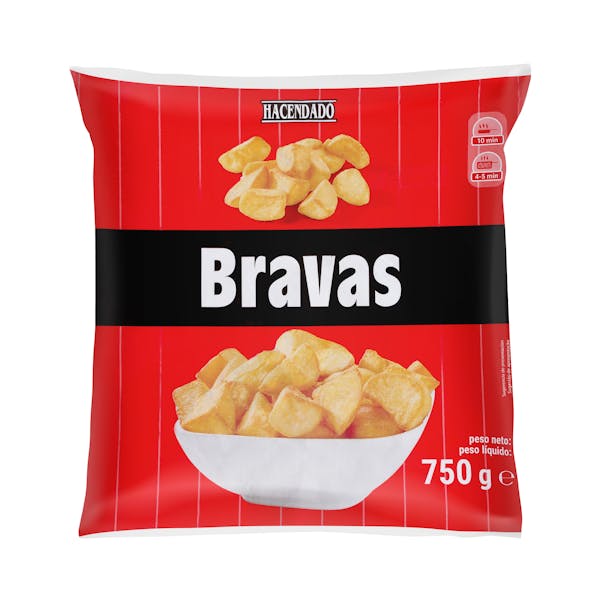 Patatas bravas Hacendado ultracongeladas mercadona