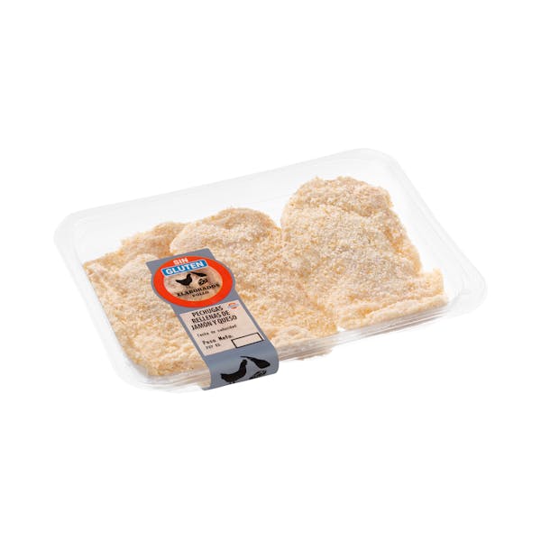 Pechugas de pollo rellenas de jamón y queso empanadas sin gluten mercadona
