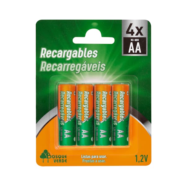 Pila recargable AA Bosque Verde mercadona