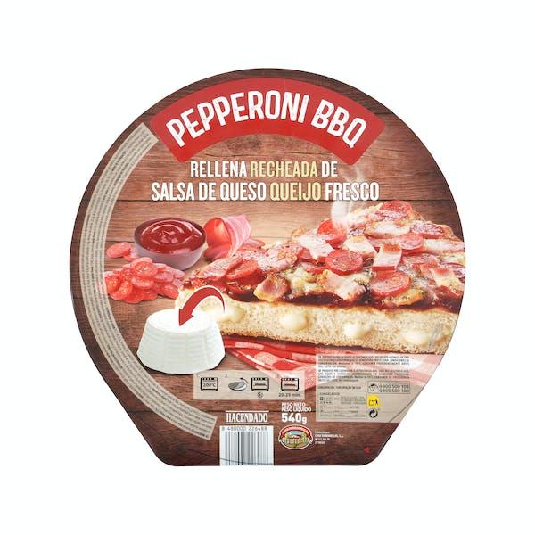 Pizza Pepperoni barbacoa Hacendado ultracongelada mercadona
