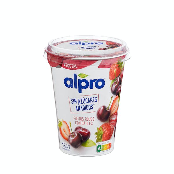 Postre de soja sabor frutos rojos con dátiles Alpro sin azúcares añadidos mercadona
