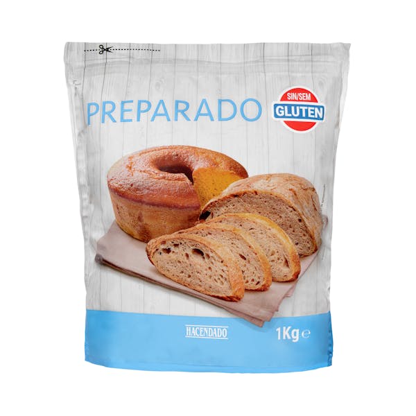 Preparado panificación y repostería Hacendado sin gluten mercadona