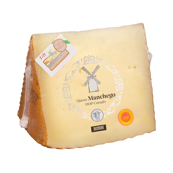 Queso DOP curado manchego Hacendado mercadona