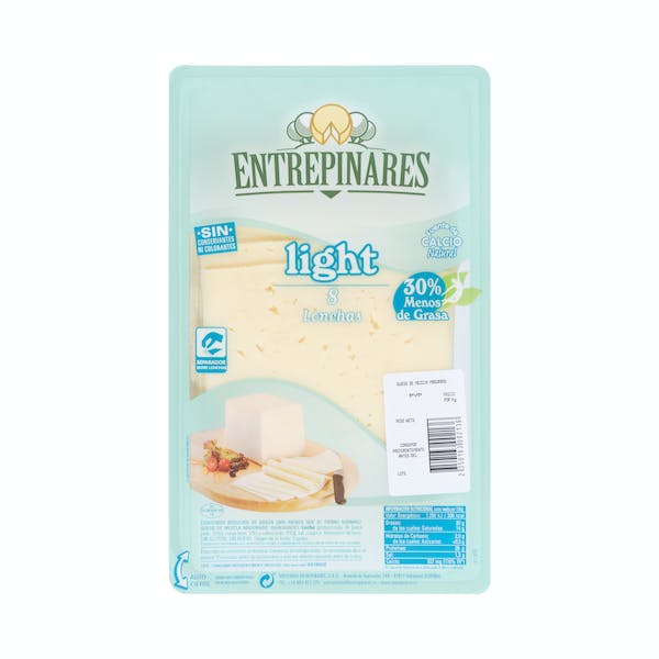 Queso light mezcla Entrepinares lonchas mercadona