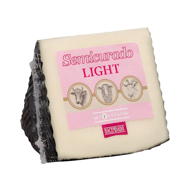 Queso semicurado light mezcla Hacendado mercadona