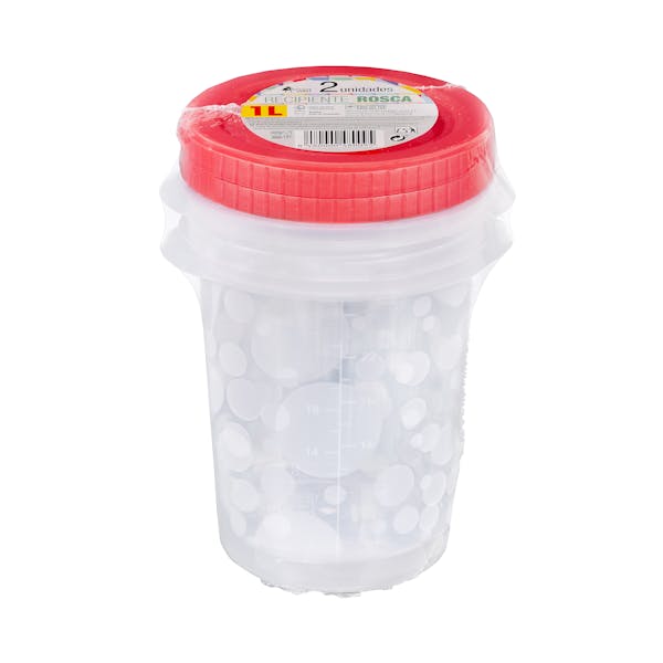 Recipiente de Plástico Redondo 1L Bosque Verde mercadona